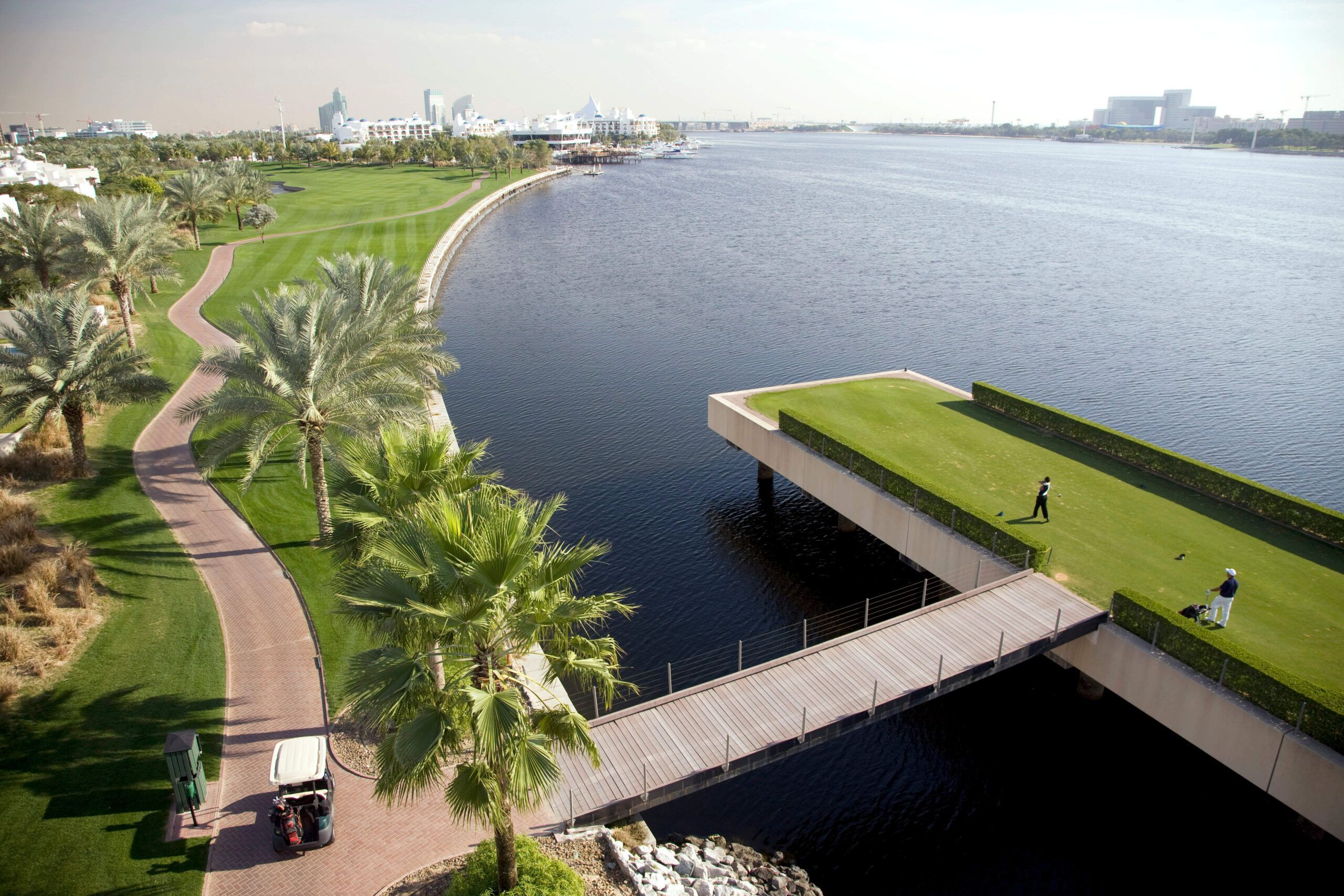 Dubai Creek golf hoyo 6th Tee Dubai Creek golf hoyo 6th Tee