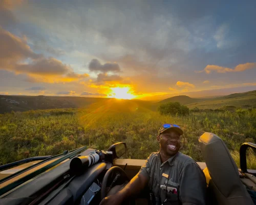 Safari con Puesta de sol en Sudáfrica