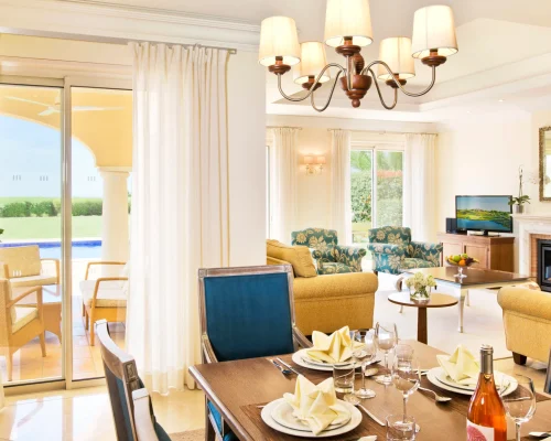 Monte Rei Golf 4 bedrooms villas pool Individual Villa - Dining & Living Room