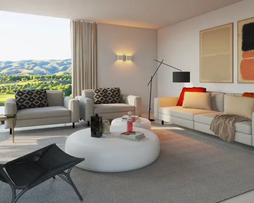 Monte Rei Golf Algarve Club house residences 2 Bedroom Living Room _002