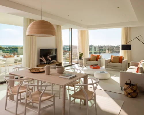 Monte Rei Golf Algarve Club house residences 2022CHR - Two Bed dining-living room